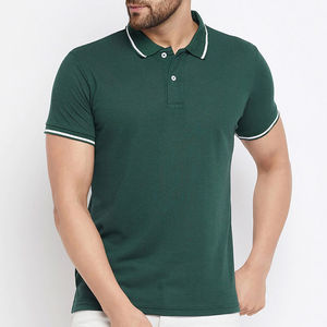 Haute qualité broderie personnalisée hommes coton lourd à manches courtes t-shirt élégant recadrée Boxy Fit polos hommes décontracté - Product Image 1