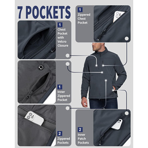 2025 gran oferta diseño personalizado hombres impermeable al aire libre senderismo chaqueta transpirable montaña escalada a prueba de viento lluvia chaquetas al aire libre - Product Image 3