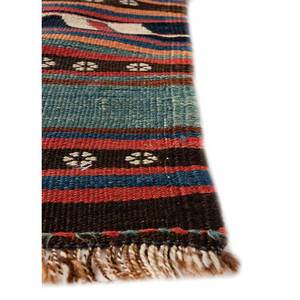 Alfombras de Lana a Rayas 3D Nayaab en Rojo y Naranja Paem-886 para Decoración de Sala de Estar, Alfombra de Yute de Tejido Plano - Product Image 4