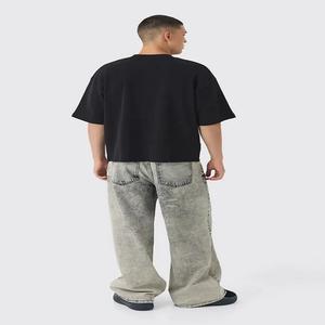 เสื้อยืดผู้ชายวาฟเฟิลทรงบ็อกซี่ขนาดใหญ่ออกแบบได้ตามต้องการดีไซน์ที่เป็นเอกลักษณ์100% ผ้าฝ้ายคุณภาพระดับพรีเมียมเหมาะสำหรับทุกโอกาส - Product Image 2