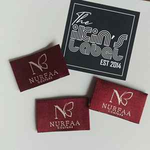 Etiqueta tejida de ropa de marca personalizada 100, alta calidad, 2x5cm, pliegue final/pliegue central, etiqueta de tela para ropa, logotipo, estampado en caliente - Product Image 3