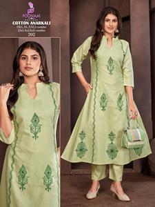 Presentamos un nuevo trabajo hecho a mano de algodón puro con Kurti estampado con pantalón Diseño de uso regular Nueva variedad para ropa india y pakistaní - Product Image 4