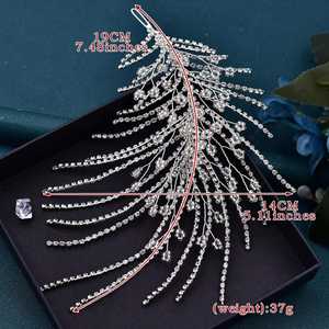 Bridella BHP188-S Silvery Rhinestone & Bead <b>Bridal</b> <b>Headwear</b>-Comfortable and Secure Fit for Weddings Proms Formal Events - Product Image 6