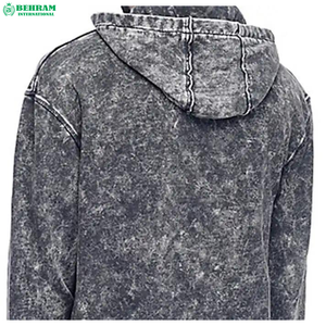 Transpirable invierno llegada hombres rosa suave polar ácido lavado pulóver sudaderas con capucha y Boxy Fit pulóver sudaderas con capucha para hombres - Product Image 2