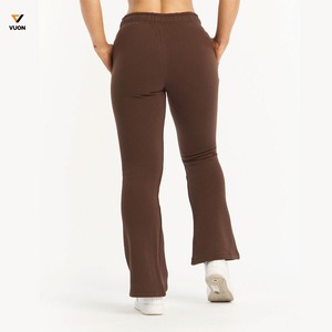 Pantalones acampanados de color sólido para mujer Nuevo diseño Venta al por mayor Pantalones acampanados elásticos transpirables - Product Image 2