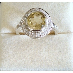 Lemon Quartz <b>Crystal</b> <b>Ring</b> - Product Image 1