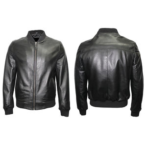 Veste universitaire en cuir véritable enduit pour homme avec col montant à capuche, style vintage, coupe chaude - Product Image 1