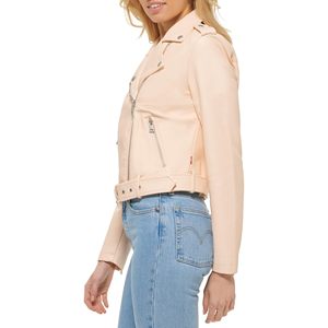 Vente à chaud de veste universitaire courte pour femmes, conception de bombardier recadrée personnalisée, cuir respirant en peau de mouton, doublure en laine avec logo imprimé OEM - Product Image 2