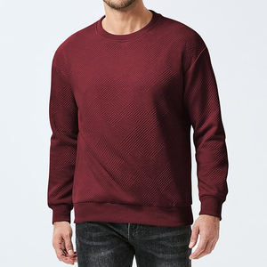 Sudadera básica de algodón mezclado con logotipo personalizado para hombre, sudadera de color sólido de alta calidad para hombre en grandes cantidades. - Product Image 3