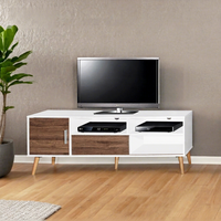 Mueble para TV Essence Cornie Blanco de 60-64 Pulgadas, Soporte para TV de Sala de Estar, Diseño Moderno y Contemporáneo