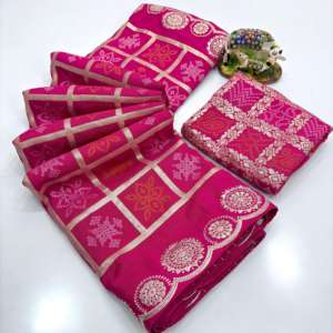 Nouveau lancement de sari de mariage formel pour femmes en soie Ghadchola pure, riche pallu, lourd - Product Image 4