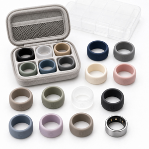เคสซิลิโคนกันรอยขีดข่วนสำหรับแหวนสมาร์ท ใช้ได้กับ Samsung Galaxy Ring  พร้อมโลโก้แบบกำหนดเอง ชุดเคสซิลิโคนสำหรับออกกำลังกาย 4 ชิ้น - Product Image 5