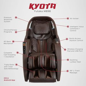 Fauteuil de massage complet pour le corps, inclinable en apesanteur, avec points de chaleur, écran tactile Bluetooth, repose-pieds, fauteuil de massage complet pour le corps - Product Image 4