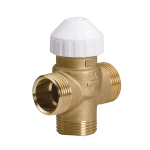 Électrovanne de régulation filetée à trois voies Watts pour ventilo-convecteur 24/230V pour systèmes CVC à eau OEM KVS 2.8 PN16 DN20 - Product Image 1