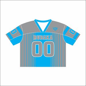 T-shirt de football/rugby rétro streetwear ample et vintage en polyester/coton, maille personnalisée anti-plis, pour équipe sur mesure - Product Image 3