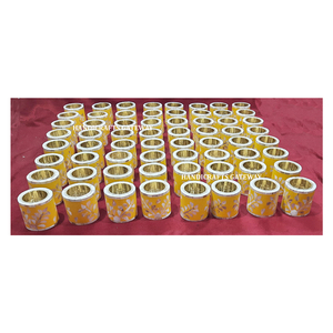 Quemador Bakhoor con diseño de flores de Color amarillo con incrustaciones de madreperla de gran calidad y aspecto precioso para decoración del hogar - Product Image 1