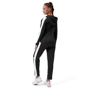 Ensemble de survêtement personnalisé deux pièces pour femme en molleton de coton, effet vieilli, zippé, écologique, séchage rapide, comprenant un sweat à capuche et un short de jogging - Product Image 3
