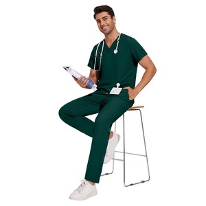 Custom Logo Breathable Jogger <b>Sets</b> Knitted Medical Scrubs Uniforms for Women Men Nursing Hospital Scrubs for <b>Doctors</b> Nurses - Product Image 4
