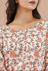 Good Looking Long Kurti With <b>Silver</b> Thread Work Handmade Kurti for Women - Product Image 5