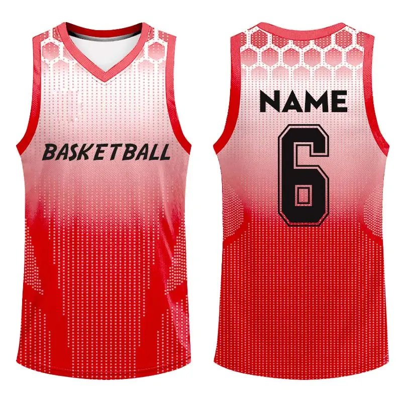 Hot Selling Customized Singlets with Logo Basketball Wear Last Full Sublimation Basketball Jersey Design