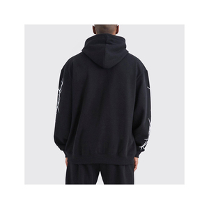 Conjunto de 2 Piezas de Ropa Deportiva Informal de Algodón 100% Personalizado 2026, Sudadera con Capucha y Pantalones Deportivos Acampanados, Estilo Hip Hop para Hombre - Product Image 4