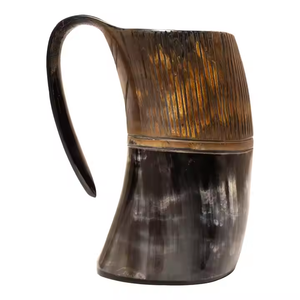 Tazas de cuerno ecológicas hechas a mano más puras, tazas de cuerno de búfalo altamente pulidas, jarra para cerveza, hidromiel Medieval 2025, taza vikinga para beber - Product Image 3