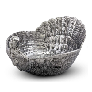 Bols en métal décoratifs de table royaux avec support rond doré Ustensiles de cuisine durables Lot de 3 bols polis brillants - Product Image 5