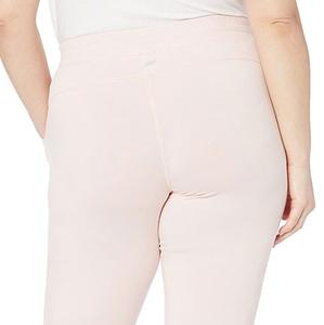 2023 logotipo personalizado de alta calidad bolsillos laterales mujeres lisas Fitness al aire libre pantalones de chándal Rosa teñido Slim Fit cordón - Product Image 5