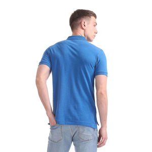 Vente en gros 100% coton pour hommes pour polos personnalisé unisexe manches courtes anti-rides blanc personnalisé broderie logo imprimé solide - Product Image 4