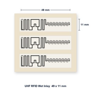 แท็กติดสินค้าแบบเปียก Nextwaves UHF RFID ขนาด 49x11 มม. ชิป 7U แบบมีกาวในตัว ระยะ 1-2.5 เมตร สำหรับเครื่องประดับ แว่นตา นาฬิกา - Product Image 1