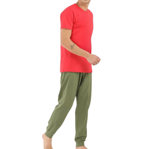 Winter Men's 100% Cotton Sexy Warm Sleepwear OEM Soft Cozy Nightwear Set Comfortable Loungewear for Wholesale - Product Image 3