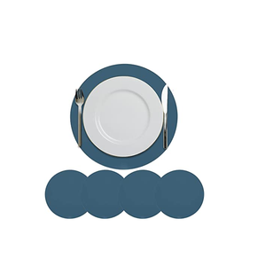 แผ่นรองจานกลมสำหรับรับประทานอาหารทำจากหนังกันน้ำแผ่นรองจานสำหรับบ้านและร้านอาหาร - Product Image 5