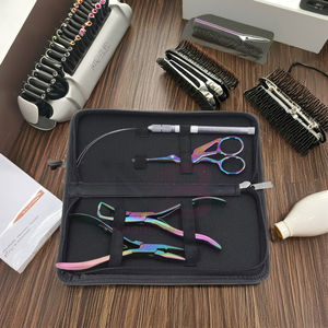 Kit d'extension de cheveux le plus vendu, kit de pinces pour extensions de cheveux de couleur personnalisée avec boucles et ciseaux de coupe pour un usage domestique - Product Image 1
