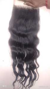 Extensions de cheveux indiens Remy à cuticules alignés avec fermeture à lacet et cheveux frontaux tissés dans des couleurs naturelles 100% cheveux humains bouclés et ondulés - Product Image 2