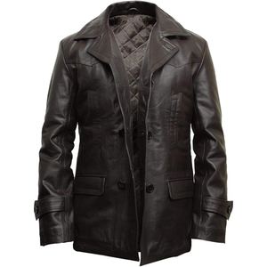 Chaqueta Clásica de Cuero de Oveja para Hombre, Chaqueta de Invierno Elegante de Cuero Genuino - Product Image 5