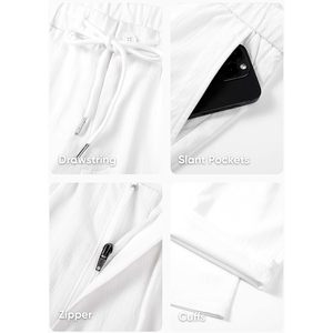 Pantalones Casuales de Algodón 100% para Hombre 2025, con Cordón, Cintura Elástica, Ligeros, para Playa, Verano, Antiarrugas, con Bolsillos - Product Image 6