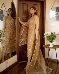 Bollywood marca mayor calidad nuevo diseño césped Shalwar Kameez con Dupatta precio más vendido 100% vestido puro para damas - Product Image 2