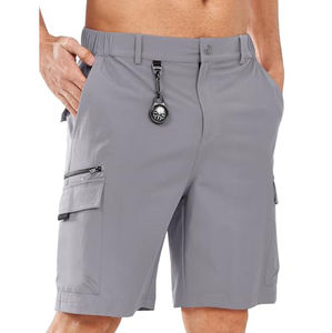 Pantalones cortos Cargo de lona para hombre de alta calidad con logotipo personalizado de alta calidad de talla grande para hombre, pantalones cortos transpirables cómodos para gimnasio - Product Image 1