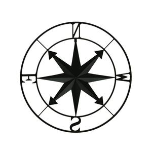 Rose de Vane Murale Intérieure/Extérieure en Métal Décoratif Nautique - Product Image 2
