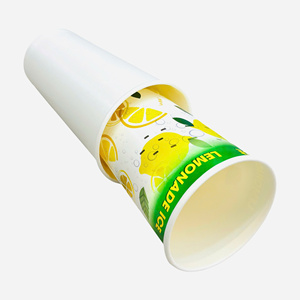 Gobelets en papier jetables de qualité alimentaire à 2 couches imprimés sur mesure avec couvercle 8oz et 12oz pour thé chaud au citron - Product Image 6