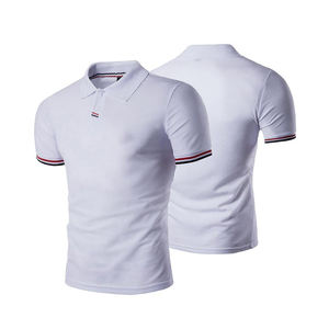 Chemises de golf de haute qualité 2026 pour hommes, blanches, respirantes, en coton, avec broderie personnalisée, manches courtes - Product Image 5