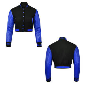 Veste universitaire pour femmes en laine, design personnalisé, prix le plus bas, veste universitaire courte pour femmes - Product Image 6