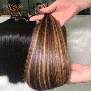 100% extensiones de cabello humano doble dibujado puro crudo Virgen sin procesar cabello crudo punta plana Remy vietnamita - Product Image 6