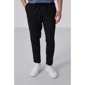 Pantalones Chinos TOMMYLIFE para Hombre, Corte Estándar, Tejido Ligero y Elástico, Color Negro, Pantalones Casuales para Uso Diario, Modelo 82175 - Product Image 1