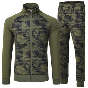 Men's Customized Camouflage Tracksuits Printed Private Label Slim Sweatpants & <b>Hoodie</b> Oem Camouflage Zipper Tracksuits Set - Product Image 1
