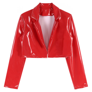 Chaqueta Corta de Cuero para Mujer, Invierno, Manga Larga, Gruesa, Cálida, Transpirable, para Uso en Exteriores, Servicio OEM - Product Image 3