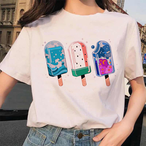 Camiseta de Verano de Punto Informal con Estampado de Transferencia de Calor de Algodón con la Frase 'Fe, Esperanza, Amor' para Mujer y Hombre - Product Image 5