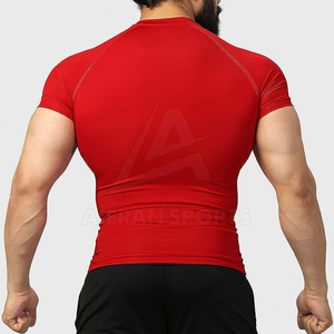Diseño personalizado Gimnasio Correr Camisas de compresión para los hombres de manga corta de los hombres de buena calidad Camisas de compresión - Product Image 3