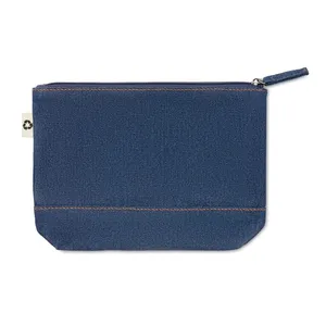 Style Pouch Recycled <b>Denim</b> Trousse Sustainable Toiletry Bag Made From Eco-Friendly <b>Materials</b> - Product Image 3