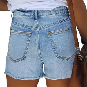 Hot Selling <b>High</b> <b>Waisted</b> Women's Denim <b>Jean</b> <b>Shorts</b> Loose Fit Vintage Design <b>High</b> Quality Casual <b>Shorts</b> for Summer - Product Image 2